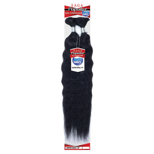 Shake N Go Saga 100% Human Hair Popular - SUPER BULK 18"