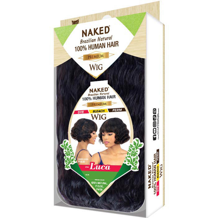 Shake N Go Naked Brazilian Natural 100% Human Hair Premium Full Wig - LUCA