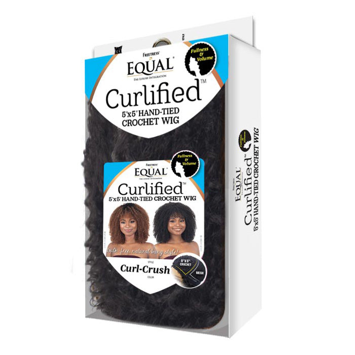 Freetress Equal Cirlified 5X5 Hand Tied Crochet Wig - CURL-CRUSH
