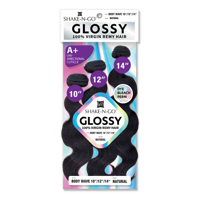 Shake N Go Glossy 100% Virgin Remy Hair Weave - BODY WAVE (Multi Length) 3 Pcs