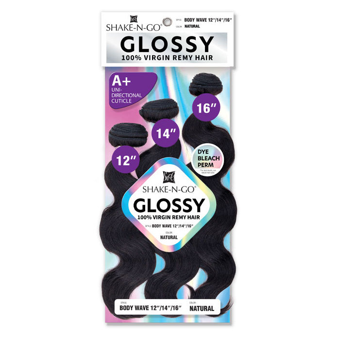 Shake N Go Glossy 100% Virgin Remy Hair Weave - BODY WAVE (Multi Length) 3 Pcs