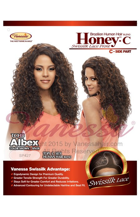 Vanessa Honey C Brazilian Human Hair Blend Lace Front Wig TCHB ALBEX