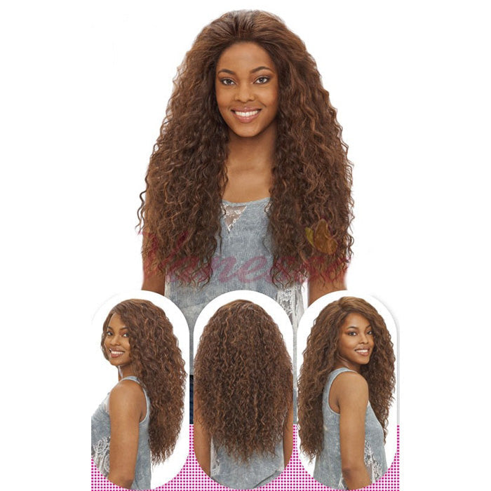 Vanessa Honey4 Brazilian Human Hair Blend Lace Front Wig T4HB BETIAN