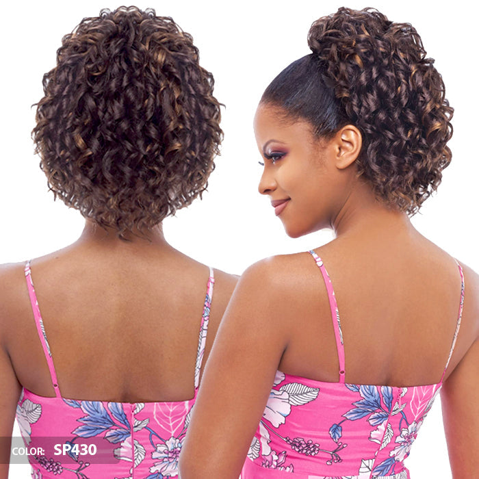 Vanessa Drawstring Ponytail With Bundle Wrap Express Curl - STB DELOW