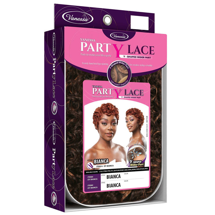 Vanessa Party Lace Y-Shaped Lace Part Wig - BIANCA