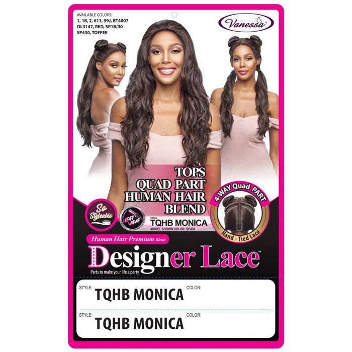 Vanessa Human Hair Blend Designer Lace Front Wig - TQHB MONICA