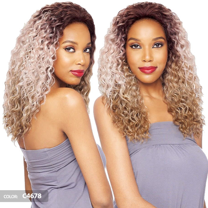 Vanessa Honey-5 Brazilian Human Hair Blend 5" x 5" Swissilk Lace Front Wig T5HB MORGA