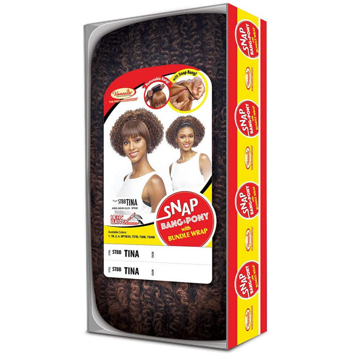 Vanessa Snap Bang & Pony Bundle Removable Bang Wrap Ponytail - STBB TINA