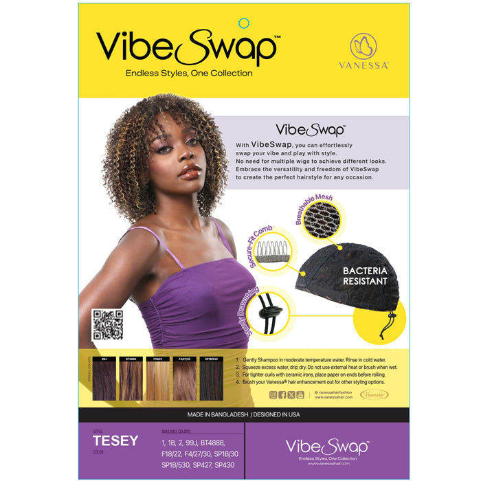 Vanessa Vibe Swap Half Wig - TESEY