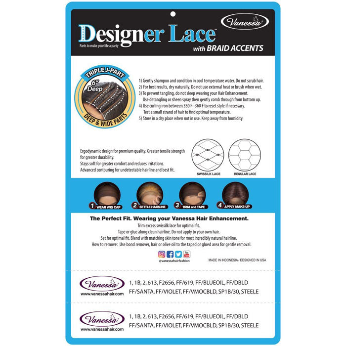 Vanessa Human Hair Blend Designer Lace Front Wig - TJ3 TIVO