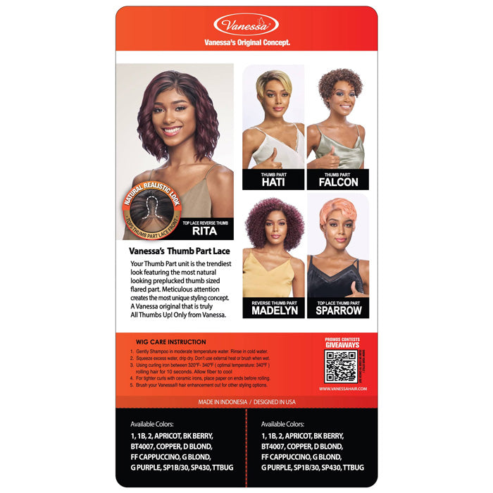 Vanessa Thumb Lace Part Wig - RITA