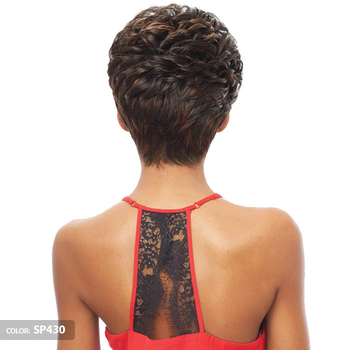 Vanessa Honey-C Brazilian Human Hair Blend Swissilk Lace Front Reverse C-Side Part Wig TRCHB UNA