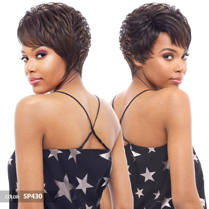 Vanessa Sweet C-Side Part Human Hair Blend Lace Front Wig - SCHB UNEAT