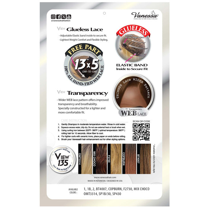 Vanessa View 135 Glueless 13x5 HD Lace Front Wig - VIEW 135 GAYE