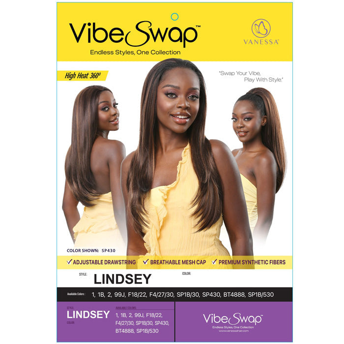 Vanessa Vibe Swap Half Wig - LINDSEY