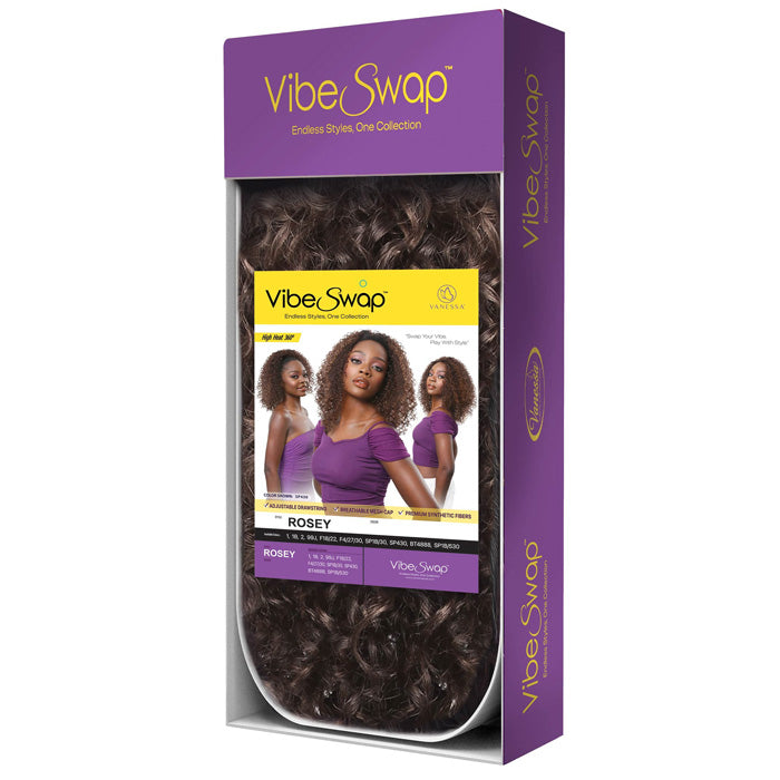 Vanessa Vibe Swap Half Wig - ROSEY