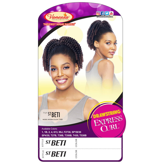 Vanessa Drawstring Express Curl Ponytail - ST BETI
