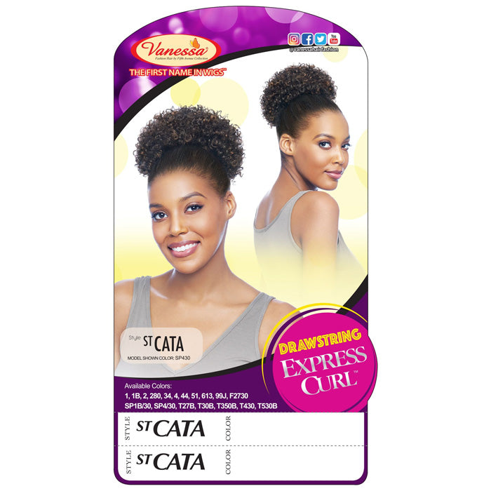 Vanessa Drawstring Express Curl Ponytail - ST CATA