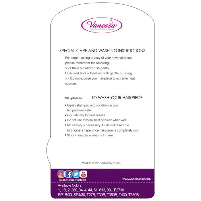 Vanessa Drawstring Express Curl Ponytail - ST CATA