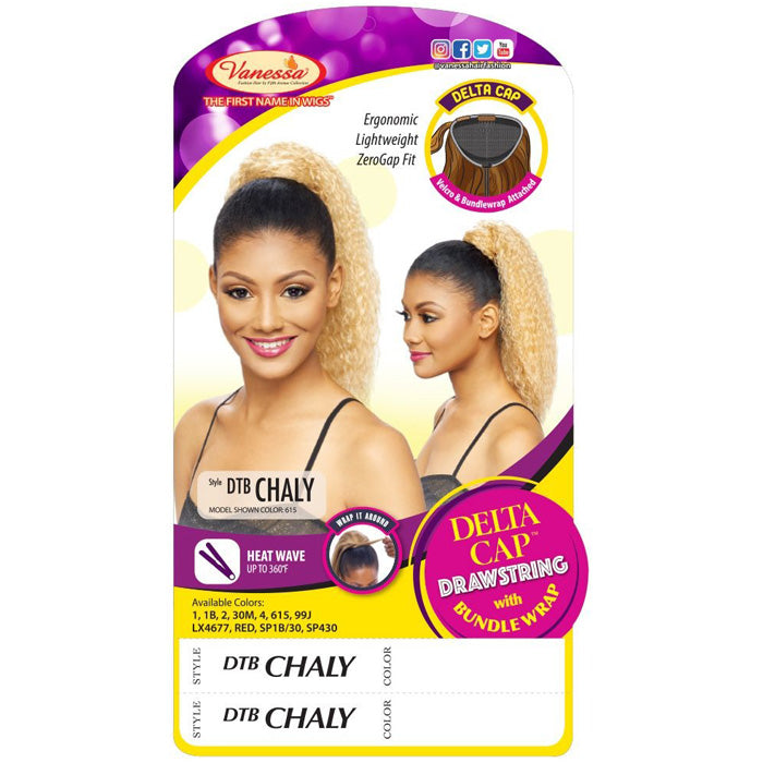 Vanessa Delta Cap Drawstring With Bundle Wrap Ponytail - DTB CHALY