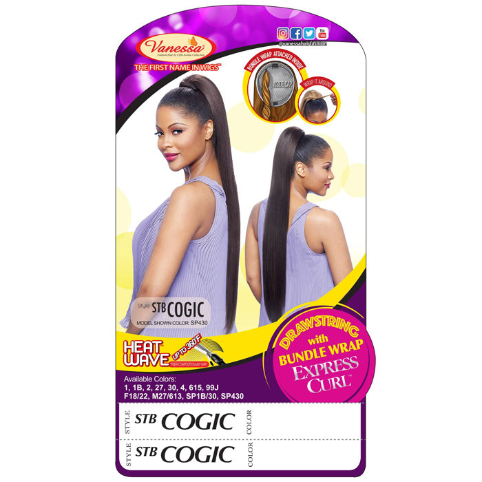 Vanessa Drawstring With Bundle Wrap Express Curl Ponytail - STB COGIC