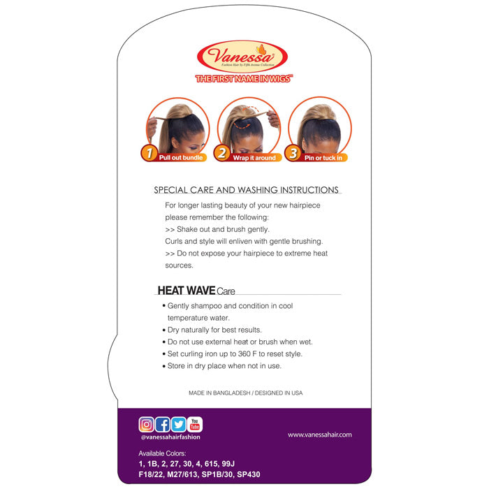 Vanessa Drawstring With Bundle Wrap Express Curl Ponytail - STB COGIC