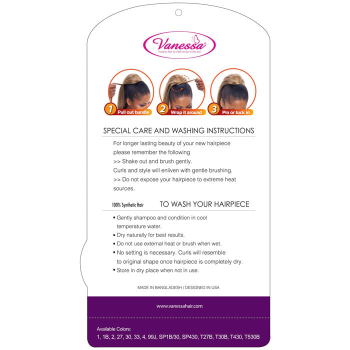 Vanessa Drawstring Ponytail With Bundle Wrap Express Curl - STB DELOW