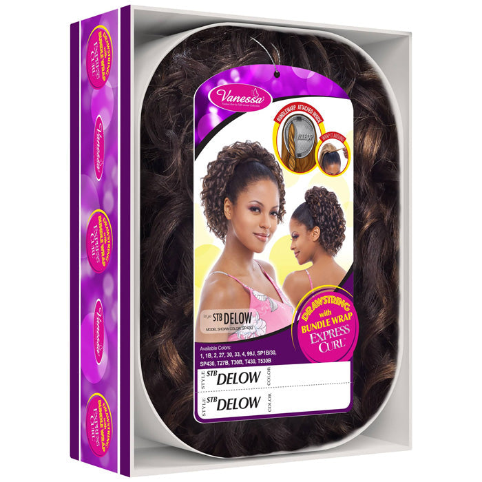 Vanessa Drawstring Ponytail With Bundle Wrap Express Curl - STB DELOW