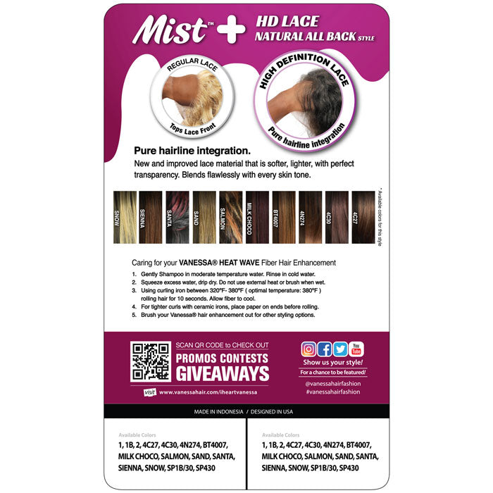 Vanessa Mist HD Lace Front Wig - ETINA