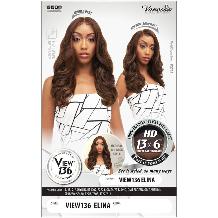 Vanessa View 136 HD 13x6 Hand-Tied Lace Front Wig - VIEW136 ELINA