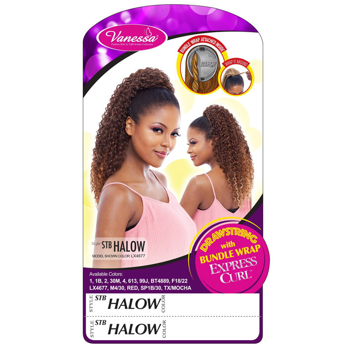 Vanessa Drawstring With Bundle Wrap Express Curl Ponytail - STB HALOW