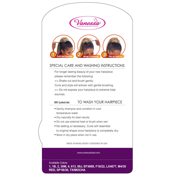 Vanessa Drawstring With Bundle Wrap Express Curl Ponytail - STB HALOW