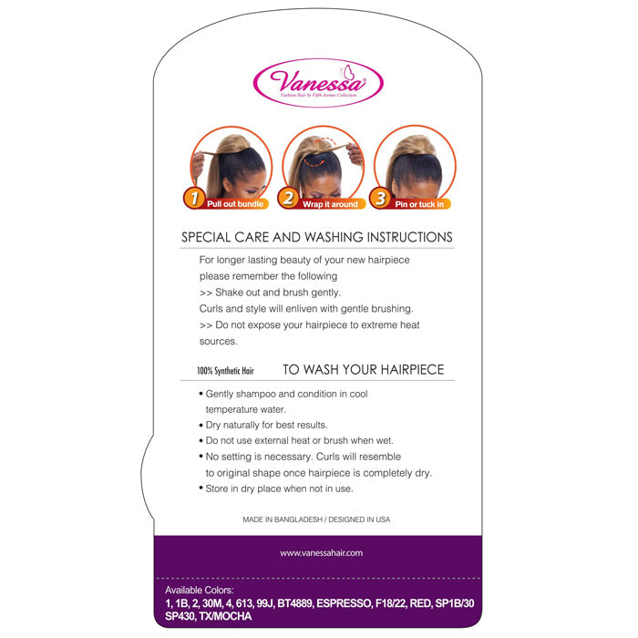 Vanessa Drawstring With Bundle Wrap Express Curl Ponytail - STB ITELOW