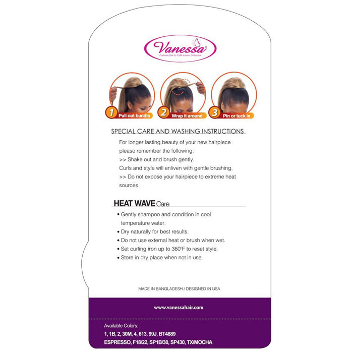 Vanessa Drawstring With Bundle Wrap Express Curl Ponytail - STB JALOW