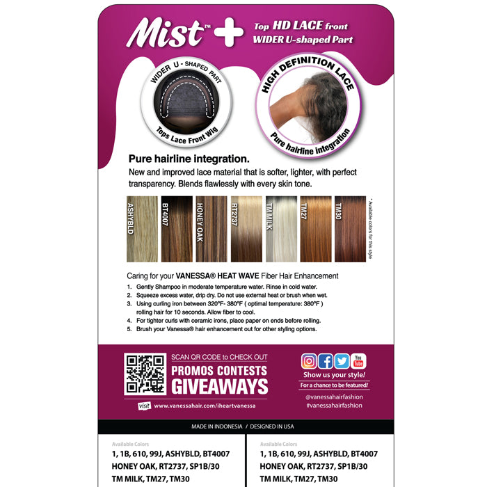 Vanessa Mist HD U-Part Lace Front Wig - MEGA