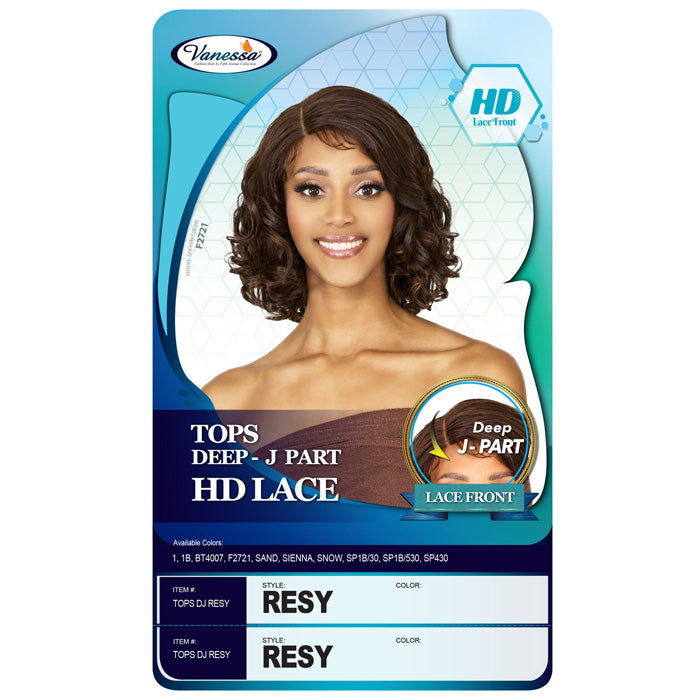 Vanessa Top Lace Deep J-Part HD Lace Front Wig - RESY