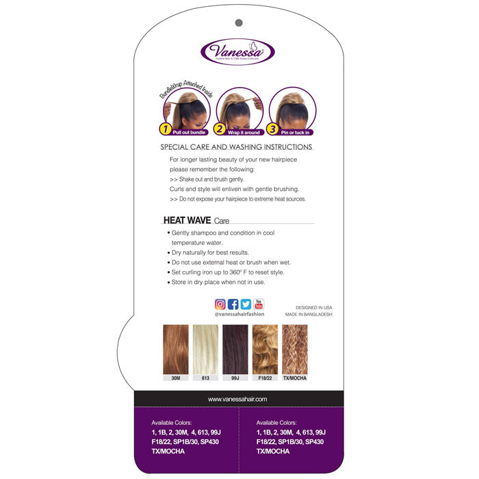 Vanessa Express Curl Drawstring Bundle Wrap Ponytail - STB DELLA