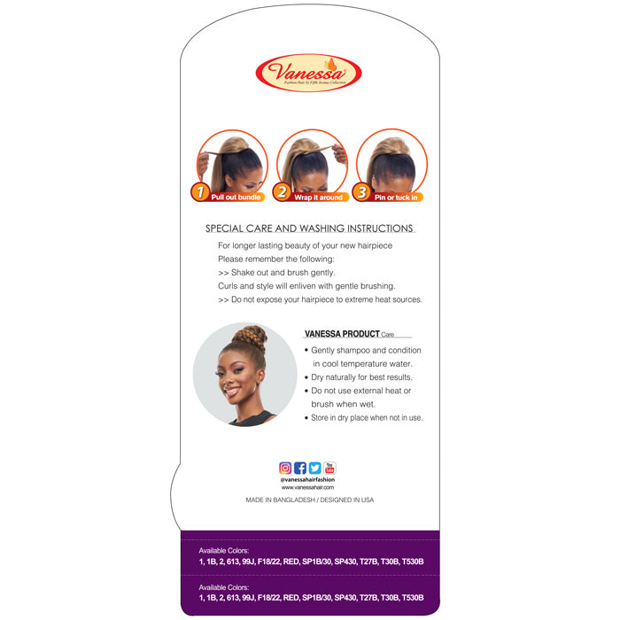 Vanessa Braiding Touch Clip In Wrap Ponytail - STB WHIP 54