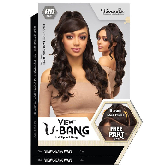 Vanessa View U-Bang Half Updo & Bnag U-Part HD Lace Front Wig - VIEW U-BANG WAVE