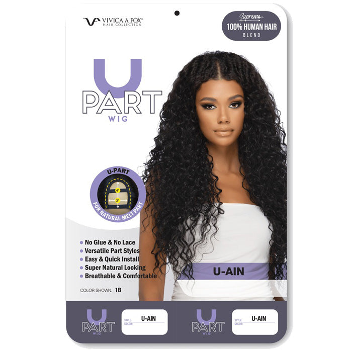 Vivica A Fox 100% Human Hair Blend U-Part Wig - U-AIN