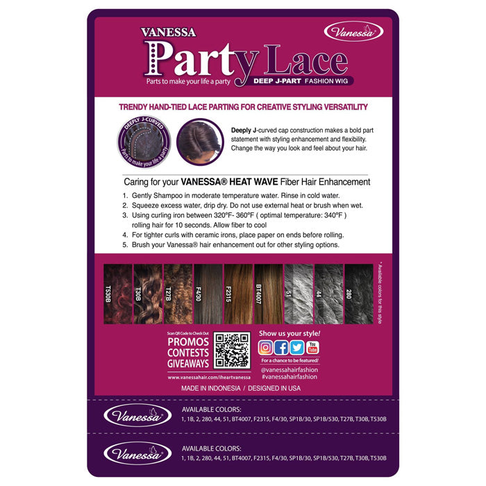 Vanessa Party Lace Deep J Part Fashion Wig - JESSY