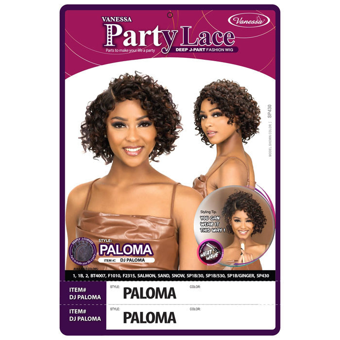 Vanessa Party Lace Deep J-Part Lace Wig - PALOMA