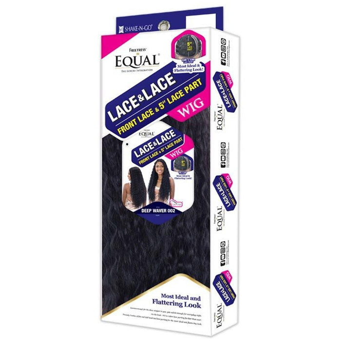 Equal by Shake N Go Lace & Lace  5" Deep Part Lace Front Wig - DEEP WAVER 002