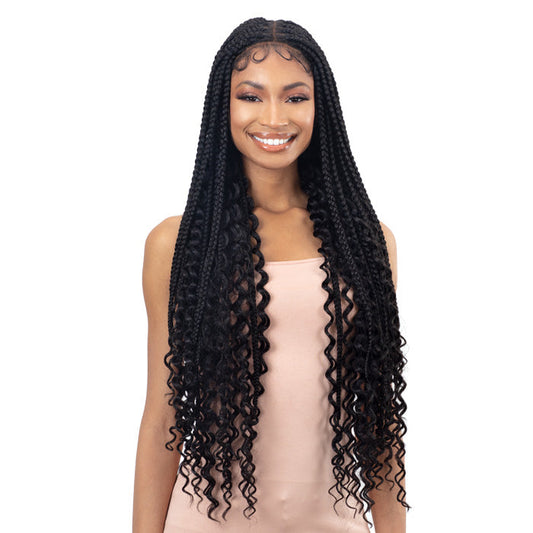 Freetress Equal Braided Freedom Part HD Lace Front Wig - KNOTLESS BOHO BOX