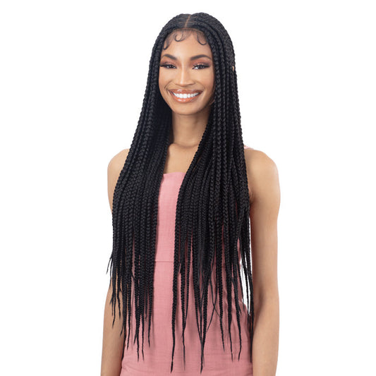 Freetress Equal Braided Freedom Part HD Lace Front Wig - KNOTLESS BOX BRAID