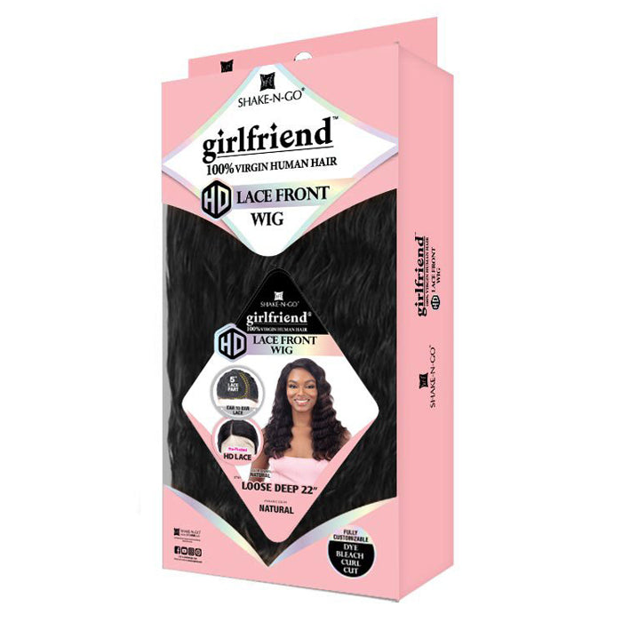 Shake N Go Girlfriend 100% Virgin Human Hair HD Lace Front Wig - LOOSE DEEP 22