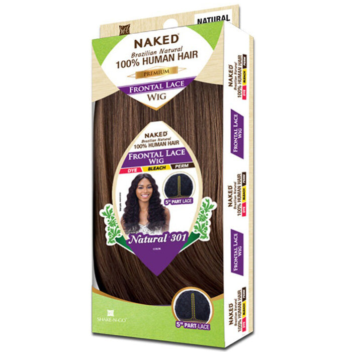 Shake-N-Go Naked 100% Brazilian Natural Human Hair Frontal Lace Wig FRONTAL LACE NATURAL 301