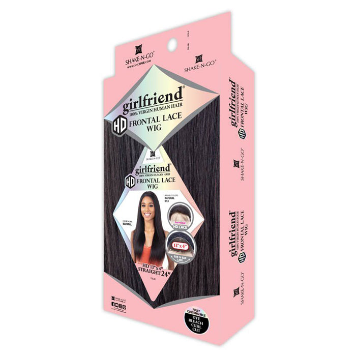 Shake N Go Girlfriend 100% Virgin Human Hair 13X4 HD Lace Front Wig - STRAIGHT 24