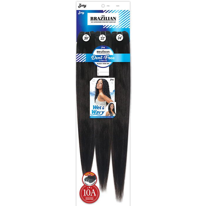 Zury Sis Brazilian Virgin Remy  100% Unprocessed Human Hair Dent-Free Wet & Wavy Weave Bundle - DEEP (10"-24")