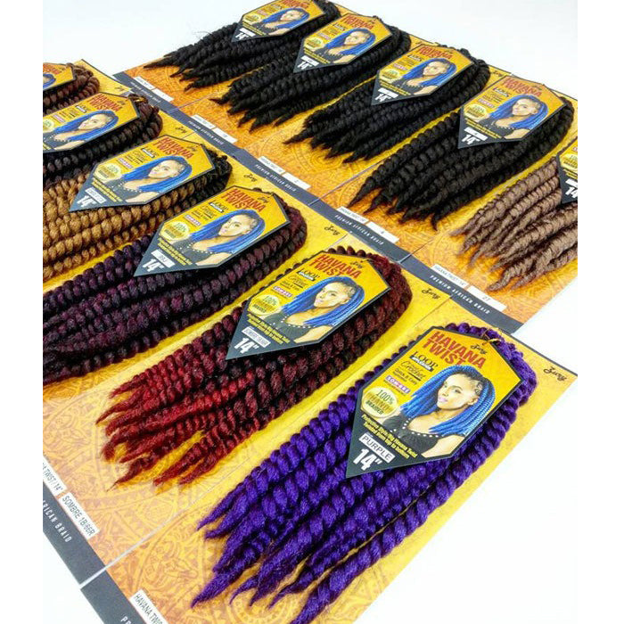 Zury Sis 100% Hand Braided Loop Crochet Braid - HAVANA TWIST 14"